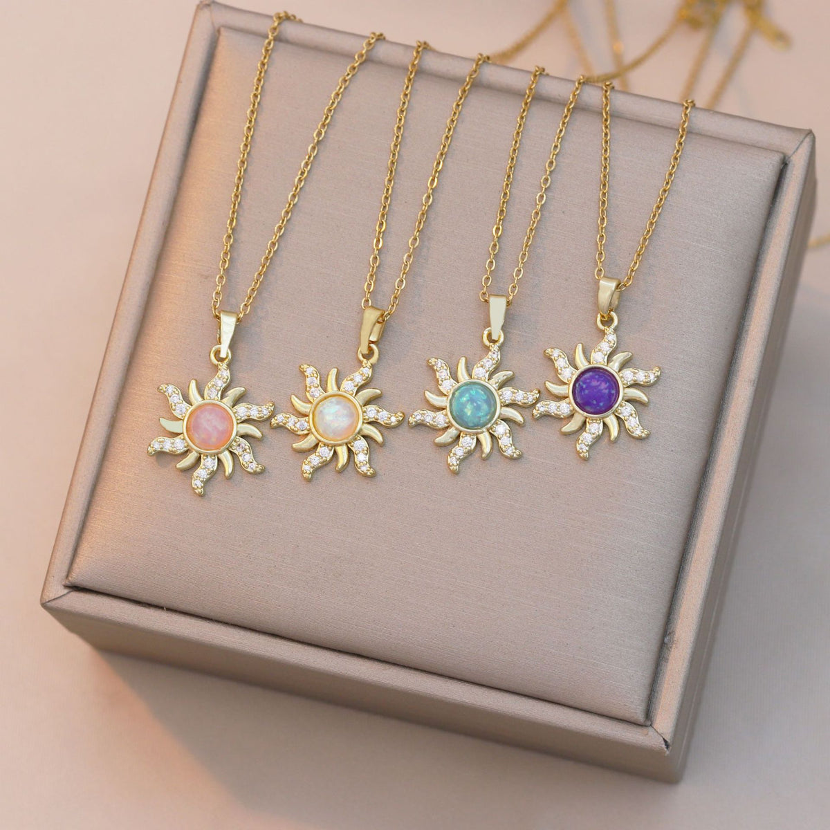 Sunflower Vitality Zirconia Necklace