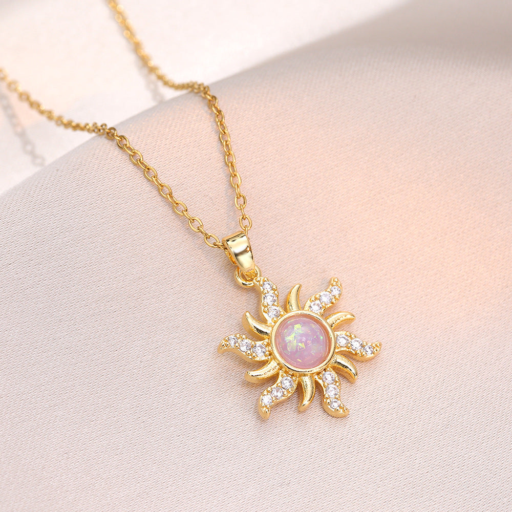 Sunflower Vitality Zirconia Necklace