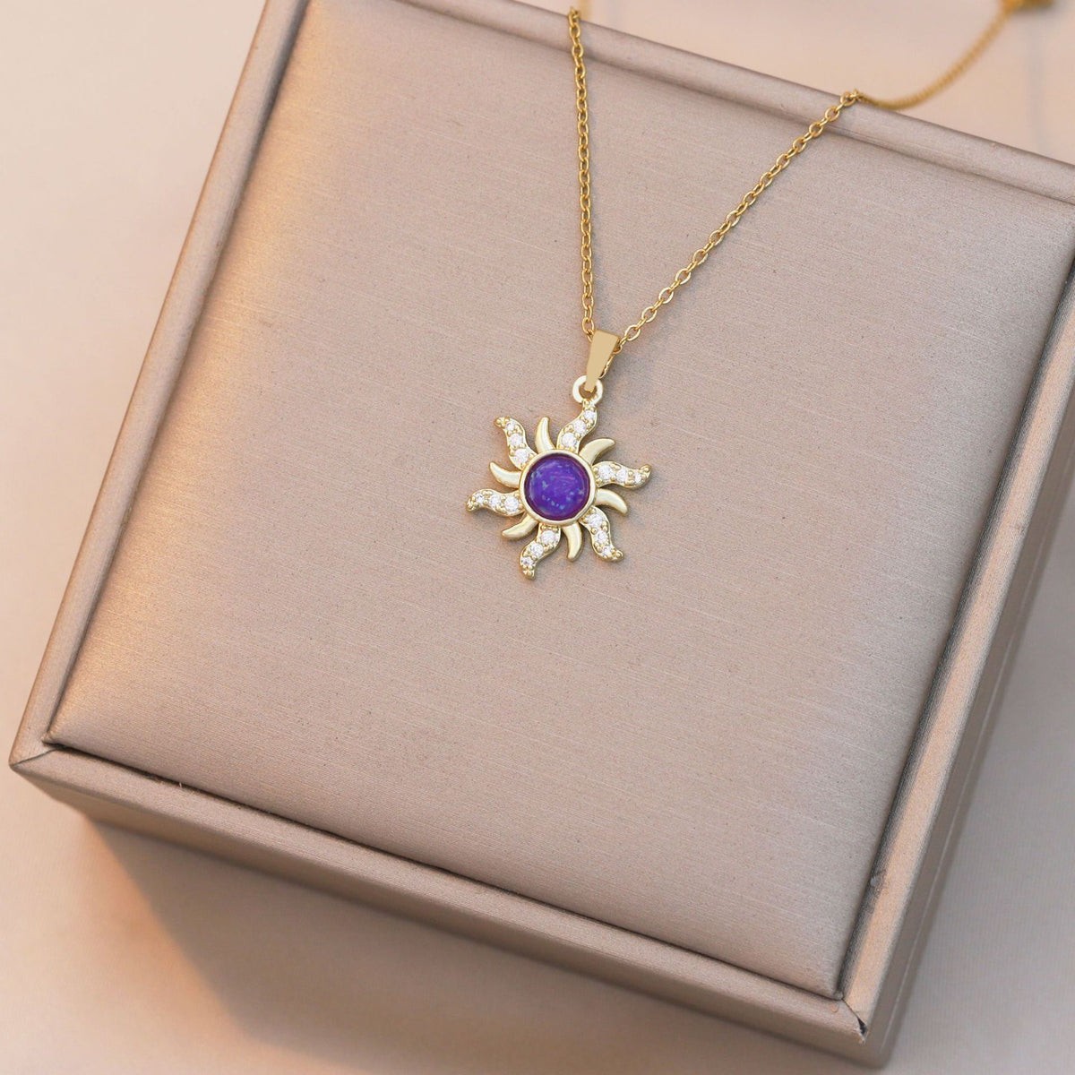 Sunflower Vitality Zirconia Necklace