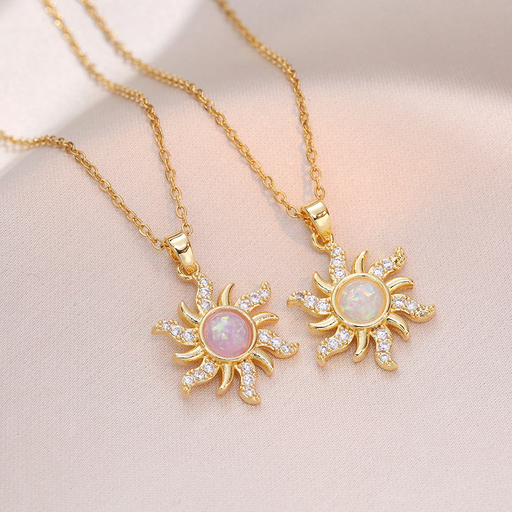 Sunflower Vitality Zirconia Necklace