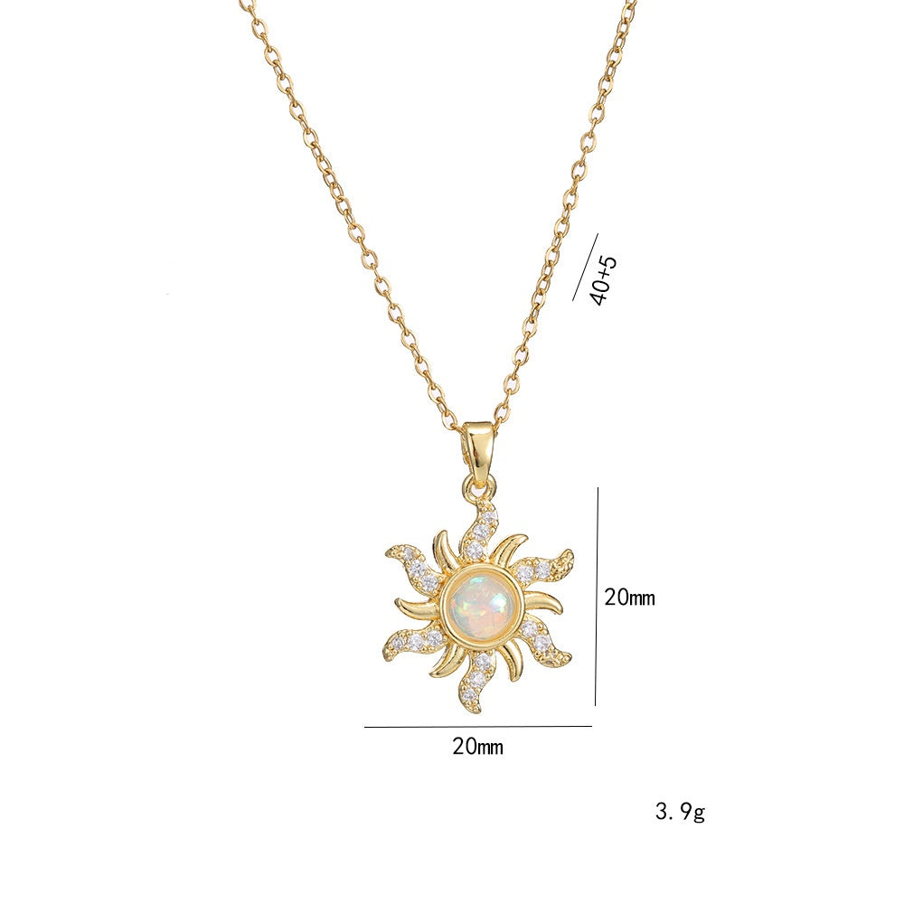 Sunflower Vitality Zirconia Necklace