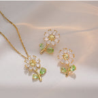 Sunflower Shiny Zirconia Necklace