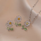 Sunflower Shiny Zirconia Necklace