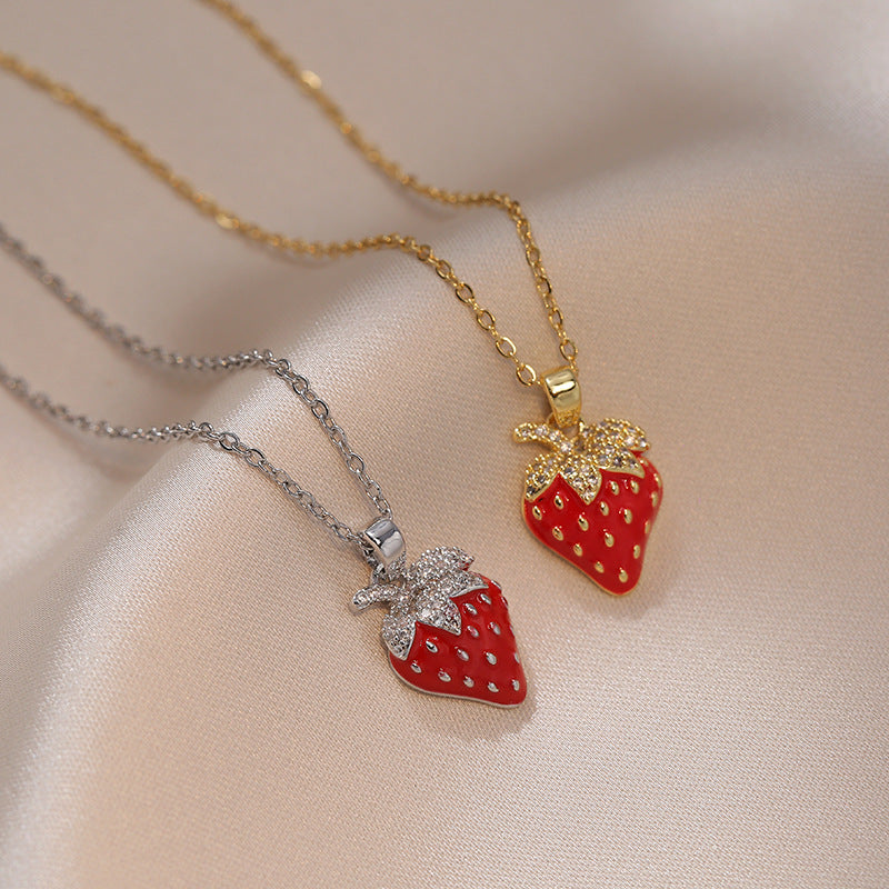 Sweet strawberries Pendant Necklace