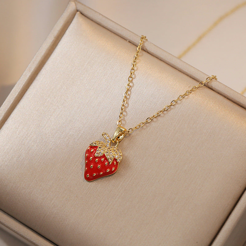 Sweet strawberries Pendant Necklace