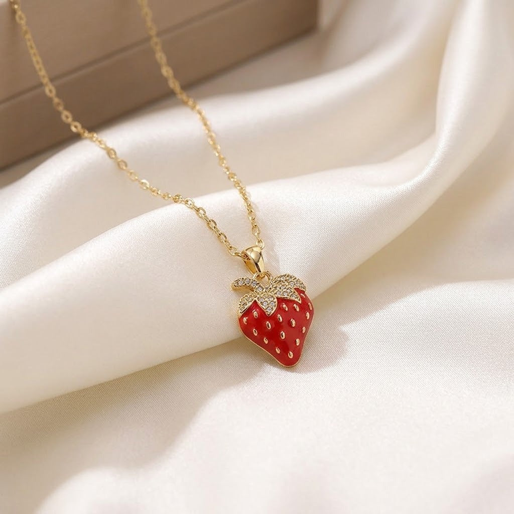 Sweet strawberries Pendant Necklace