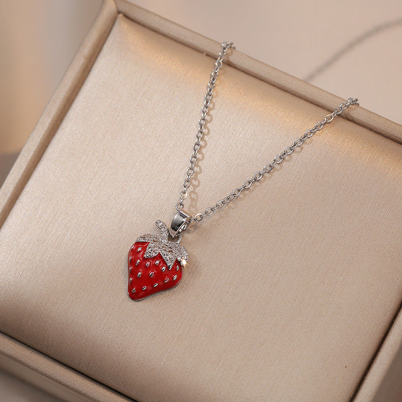 Sweet strawberries Pendant Necklace