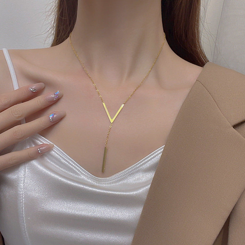 V shape elegant necklace