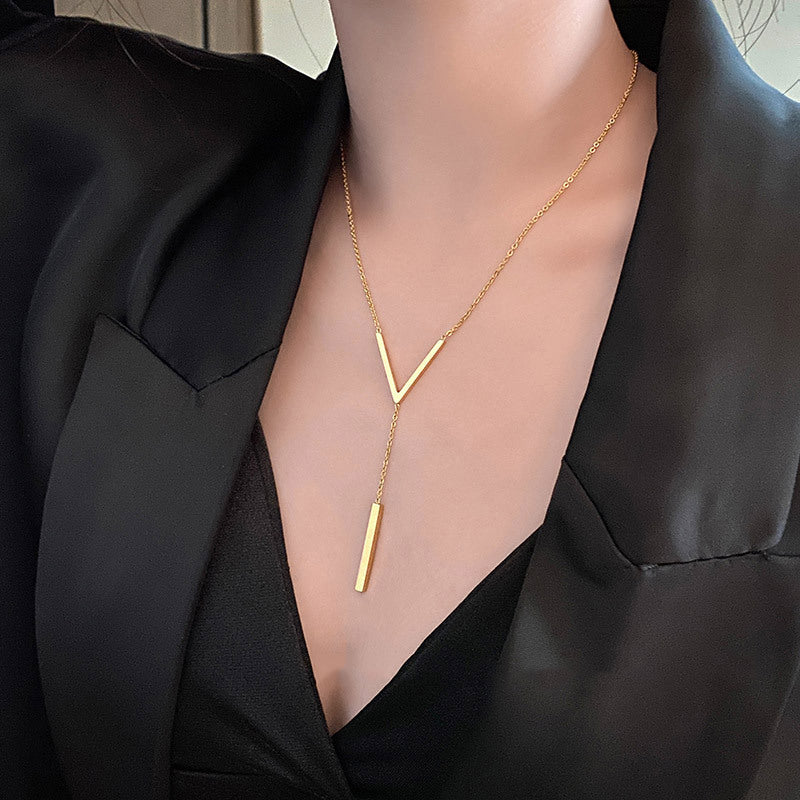 V shape elegant necklace