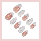 White French pearl press on nails