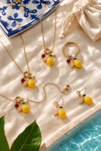 Lemon Set - Necklace, Earrings, Bracelet, Ring