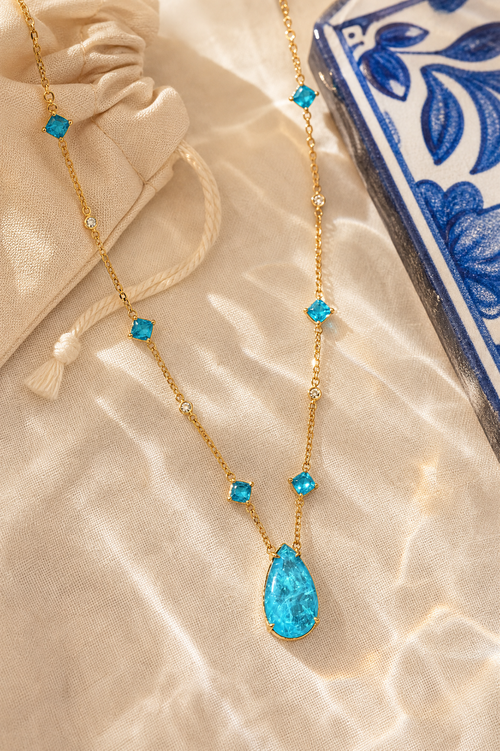 Ocean Wave Pendant Necklace