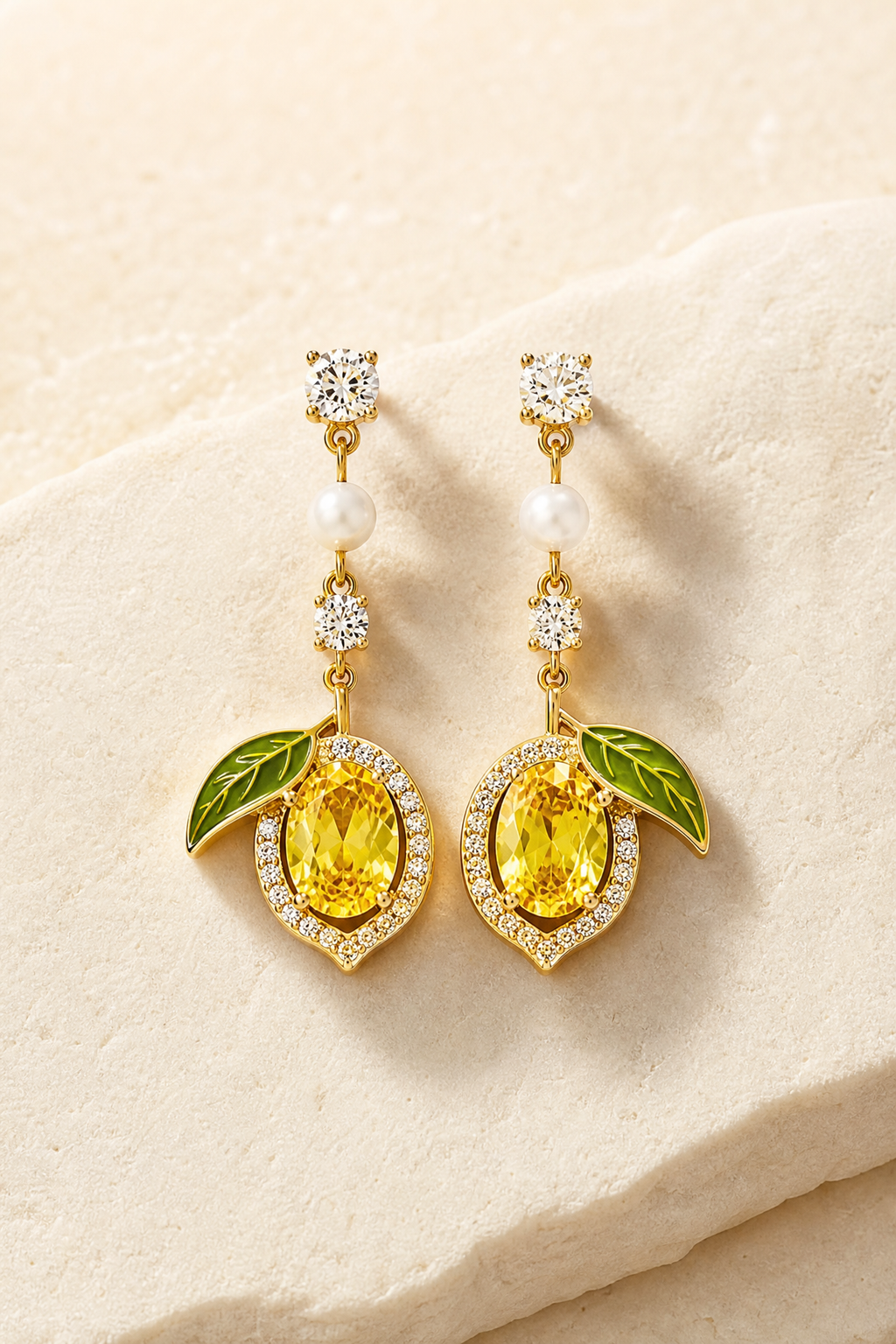 Lemon Earrings Studs