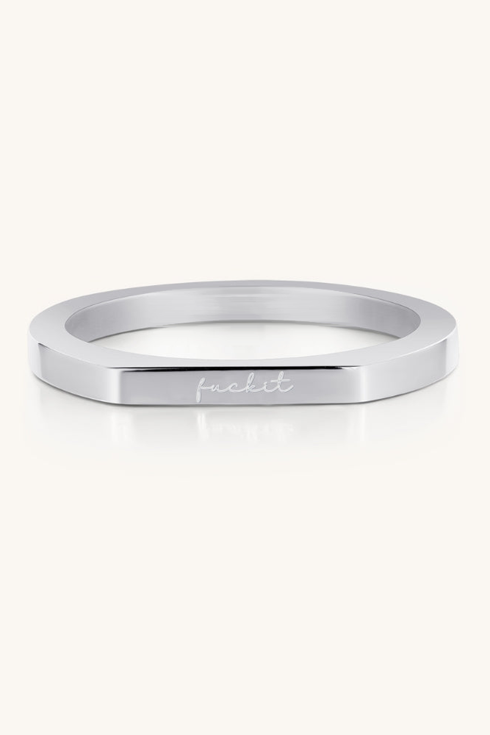 Memory Engraved Reminder Ring in Gold or Silver