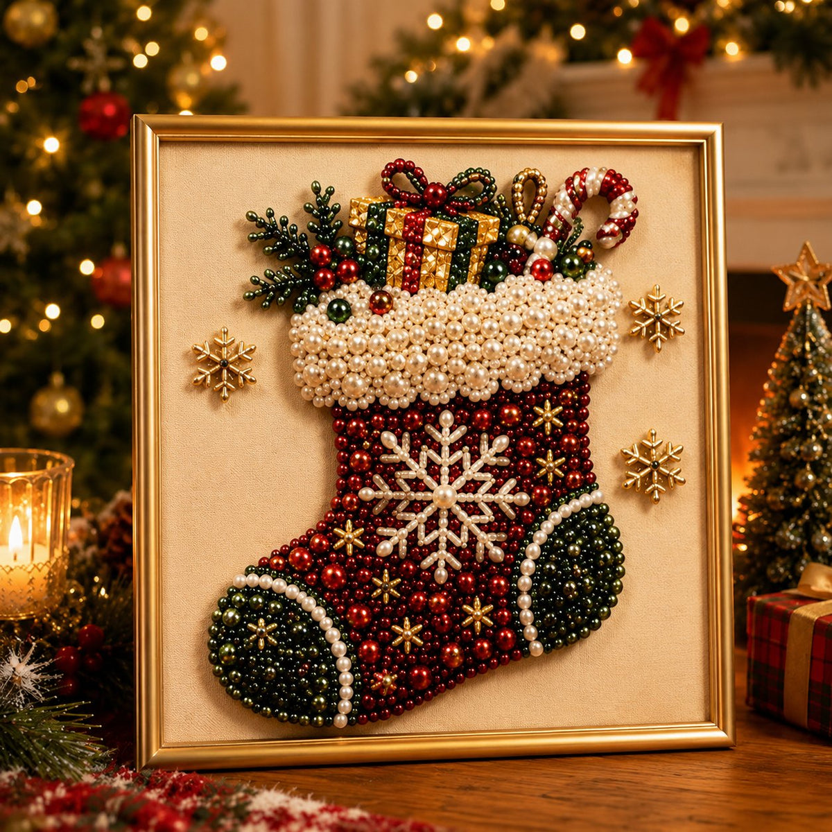 🎄Weihnachtsdeko – DIY Bastelset Perlen-Diamant-Kugeln