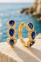 Notte Sapphire Blue Earrings Hoop