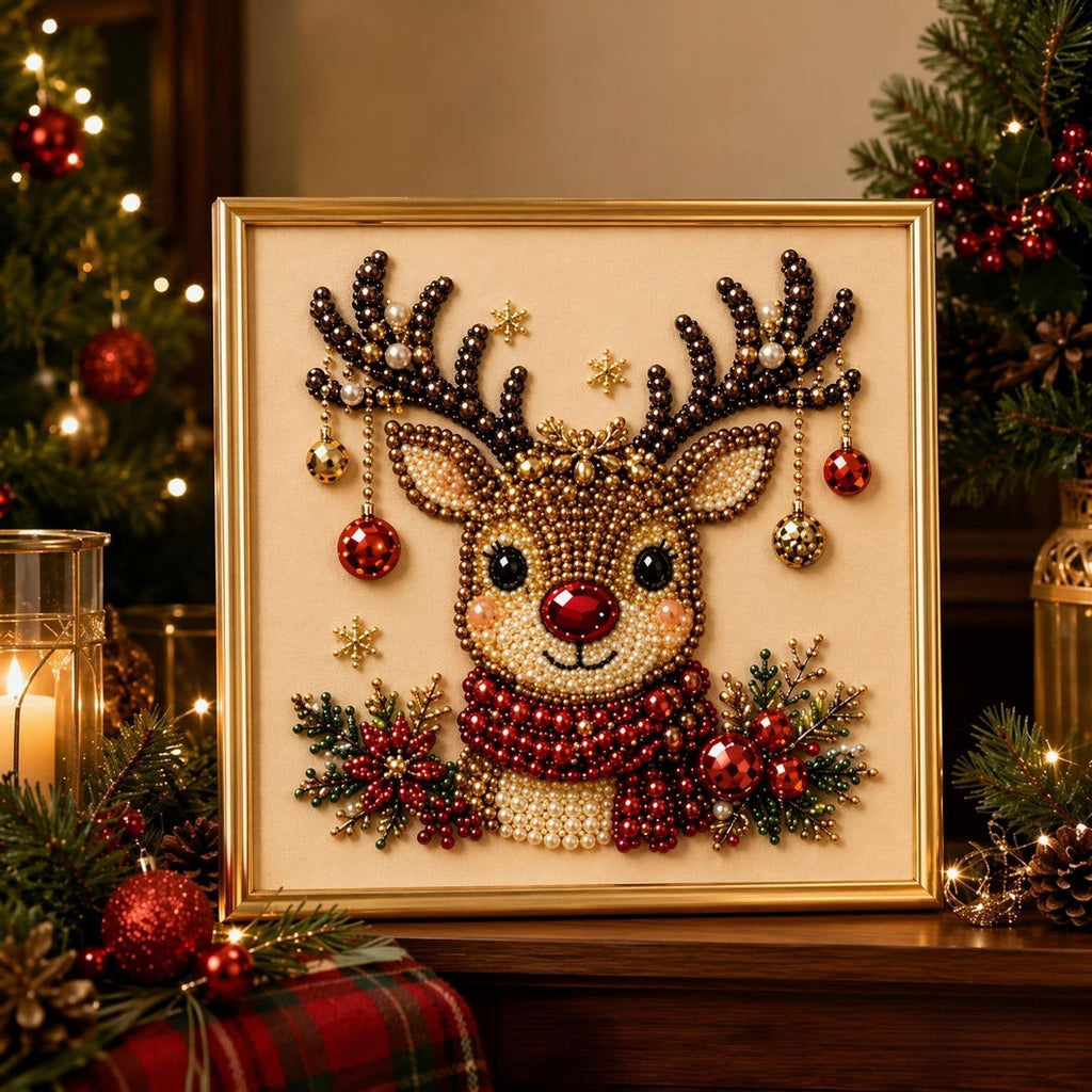 🎄Weihnachtsdeko – DIY Bastelset Perlen-Diamant-Kugeln
