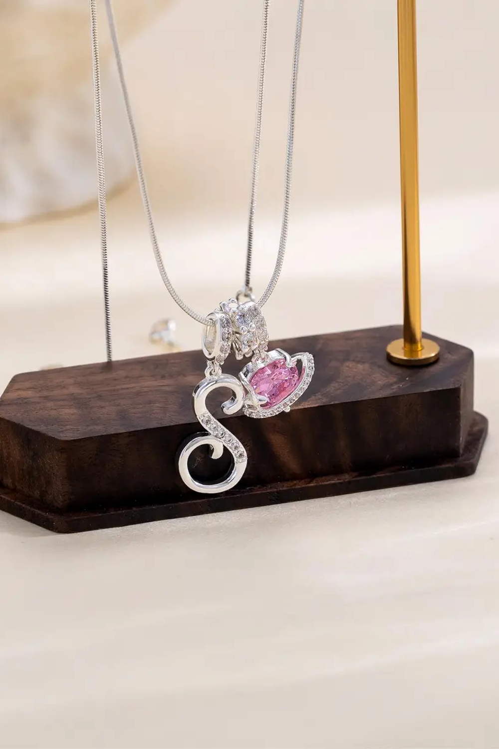 Cifra Initial Sterling Silver Letter Pendant Necklace
