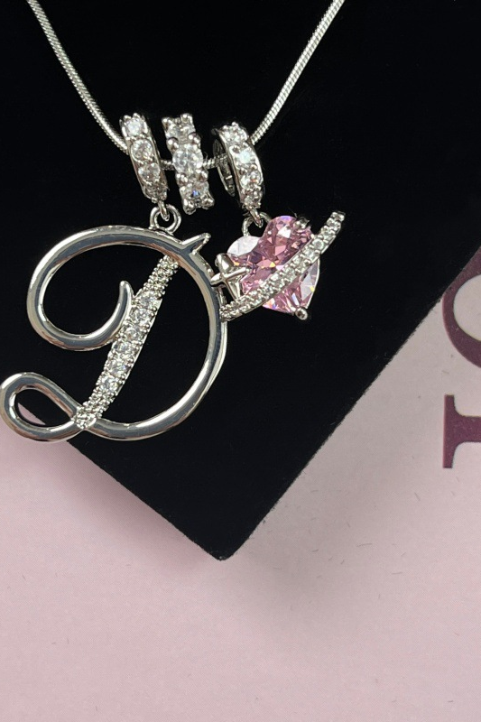 Cifra Initial Sterling Silver Letter Pendant Necklace