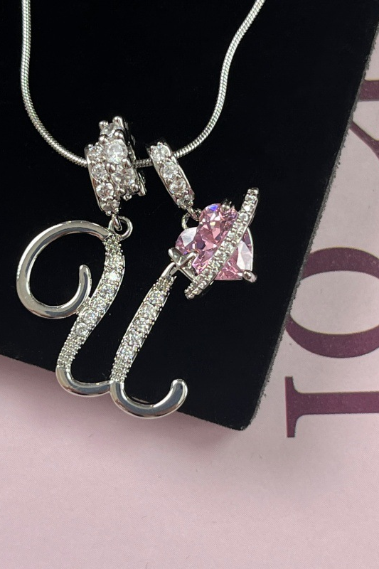 Cifra Initial Sterling Silver Letter Pendant Necklace