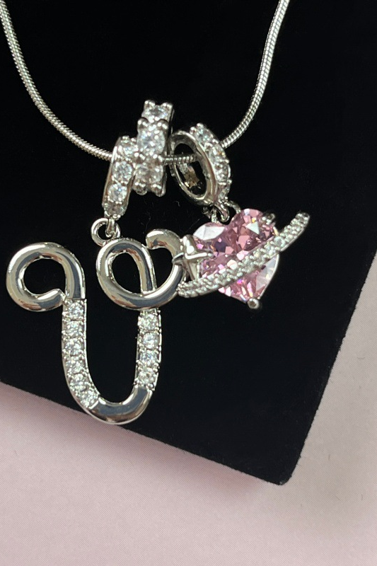 Cifra Initial Sterling Silver Letter Pendant Necklace
