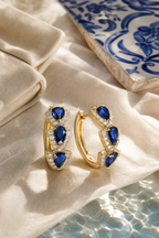 Notte Sapphire Blue Earrings Hoop
