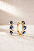 Notte Sapphire Blue Earrings Hoop