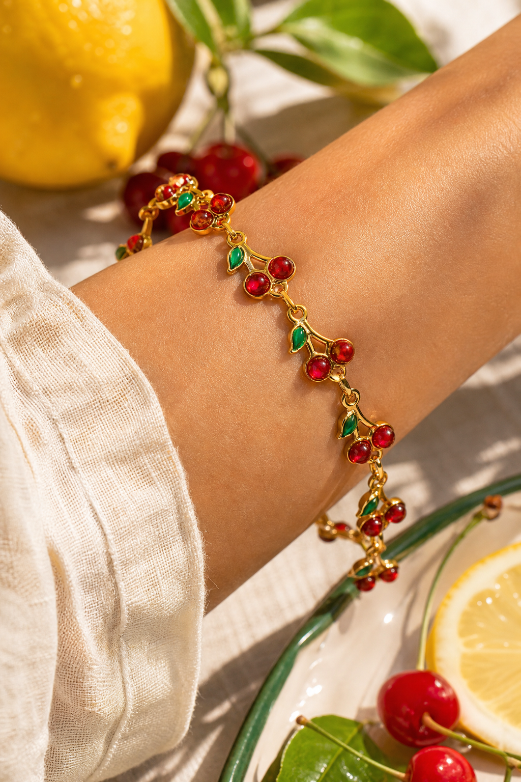 Glossy  Cherry Bracelet