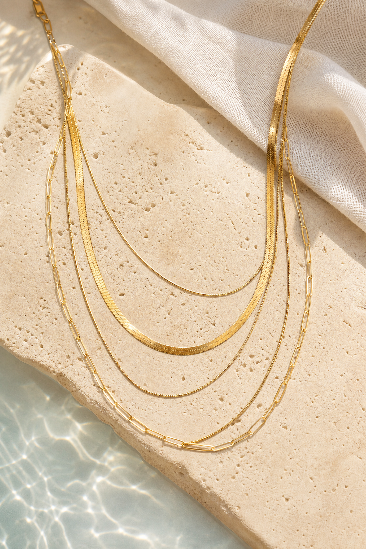 Snake Stacking Chain Necklace