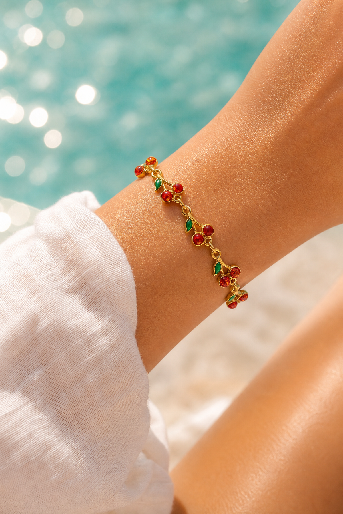 Glossy  Cherry Bracelet