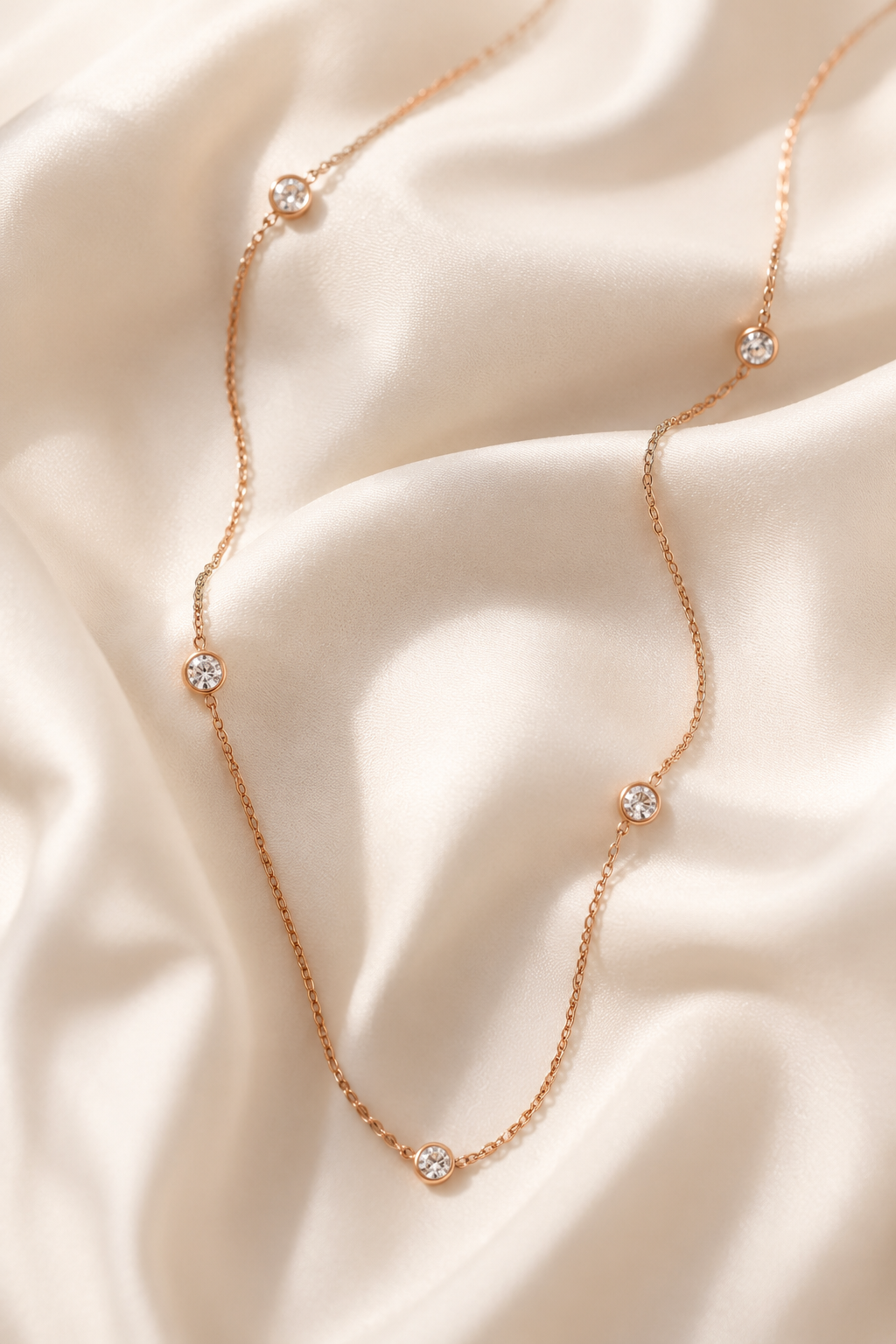 Stellina Station Necklace — 14K Gold-Plated CZ Choker