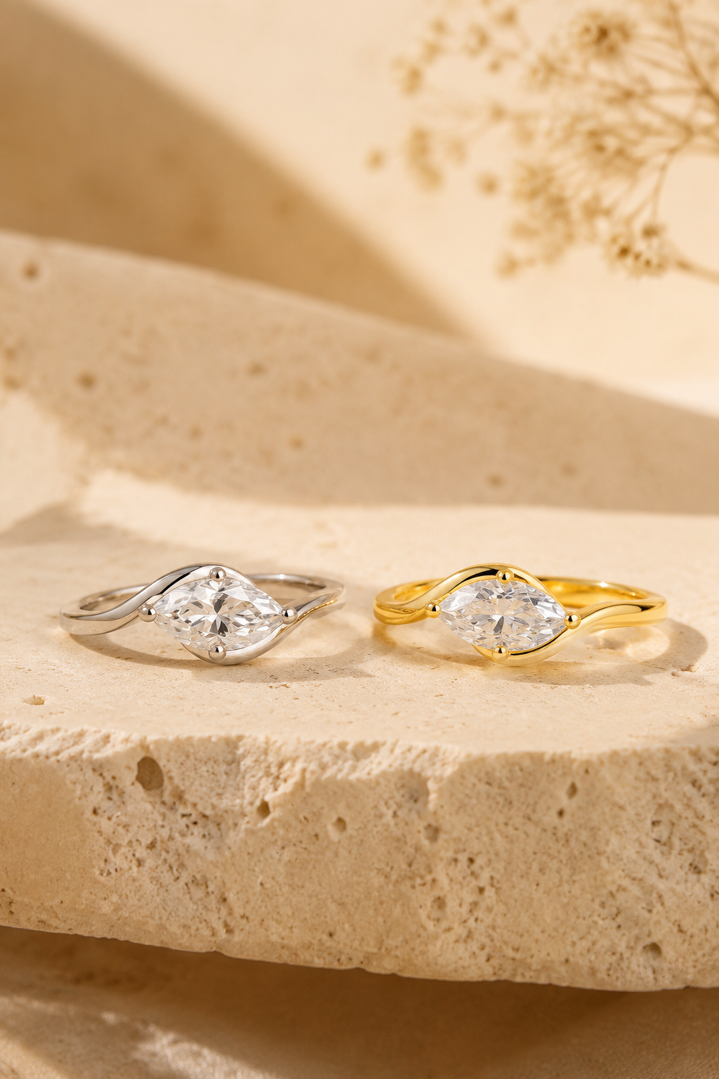 Onda Marquise Ring — 1ct Moissanite Solitaire Ring