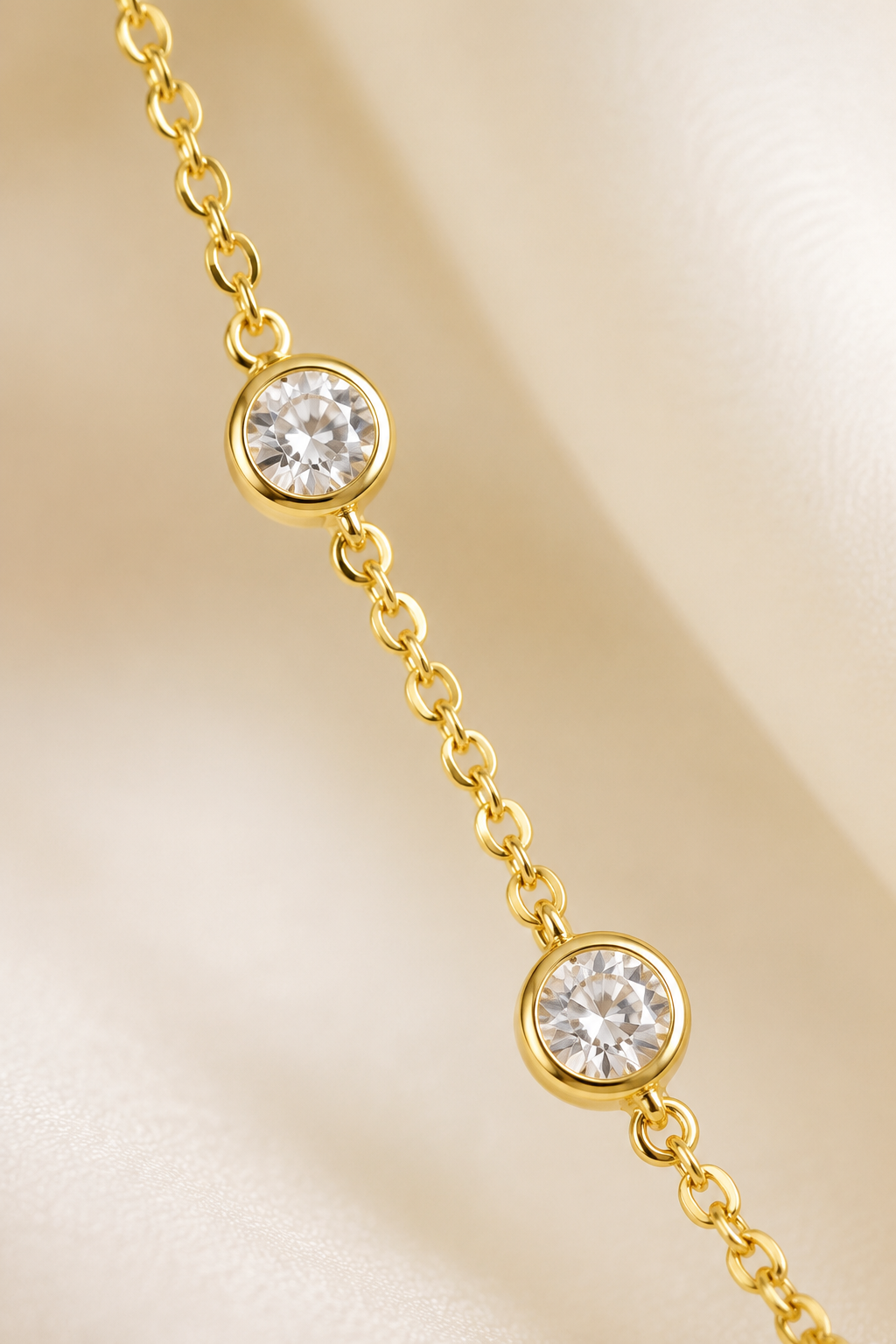 Stellina Station Necklace — 14K Gold-Plated CZ Choker