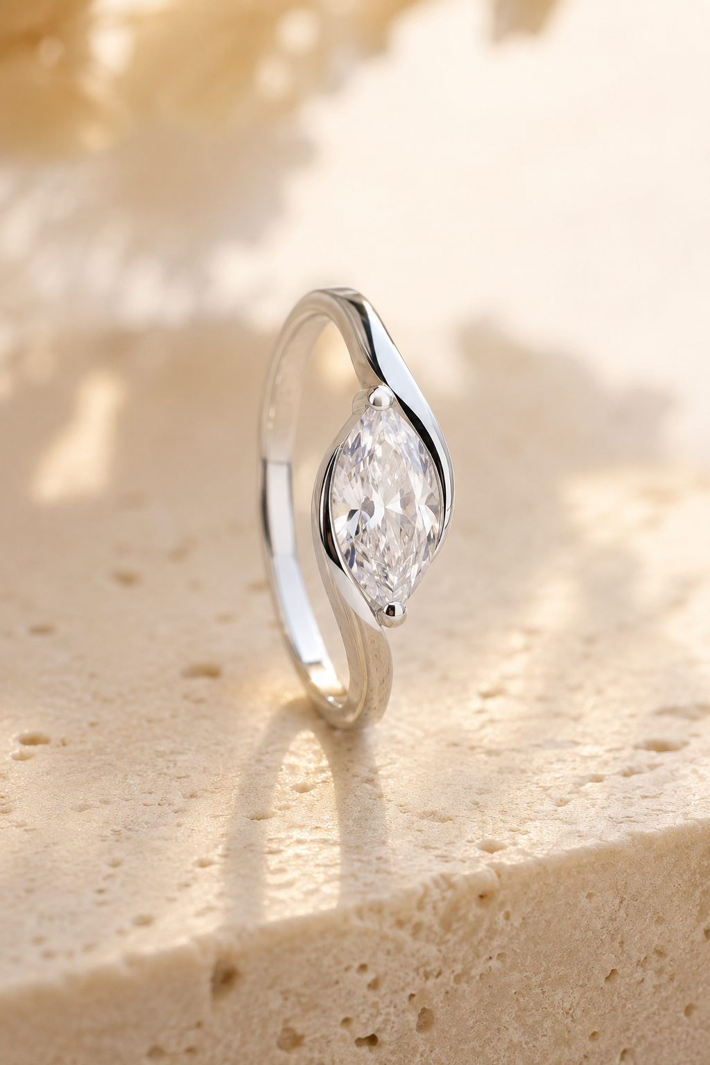 Onda Marquise Ring — 1ct Moissanite Solitaire Ring