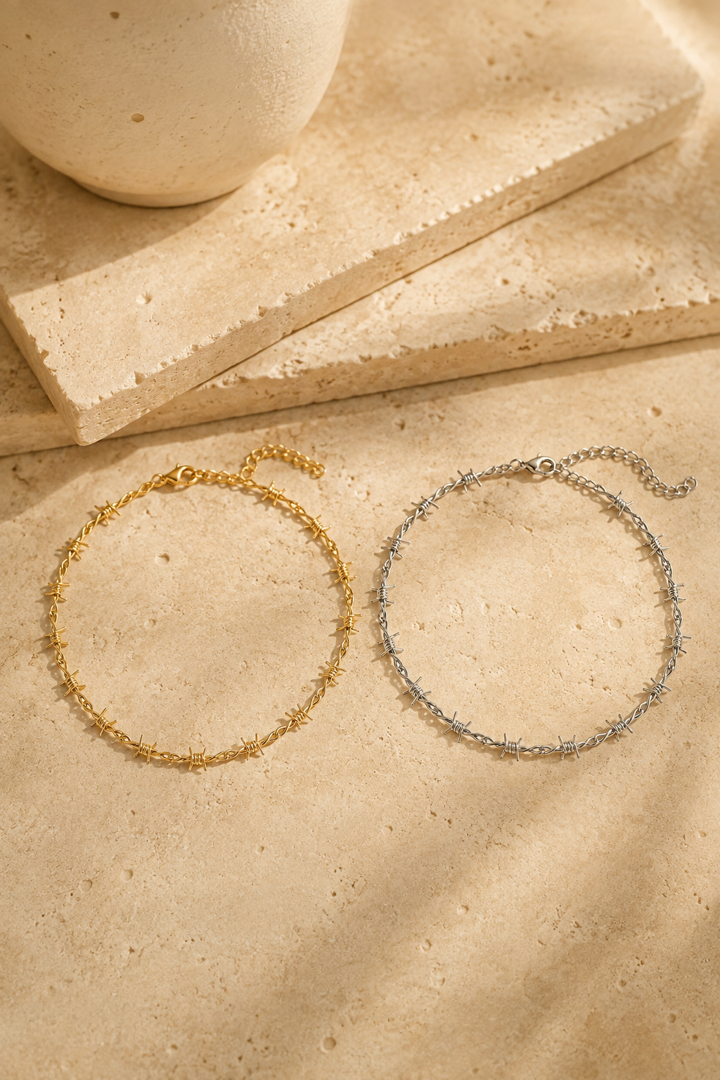 Spina Barbed Choker — 14k Gold Barbed Wire Chain Necklace