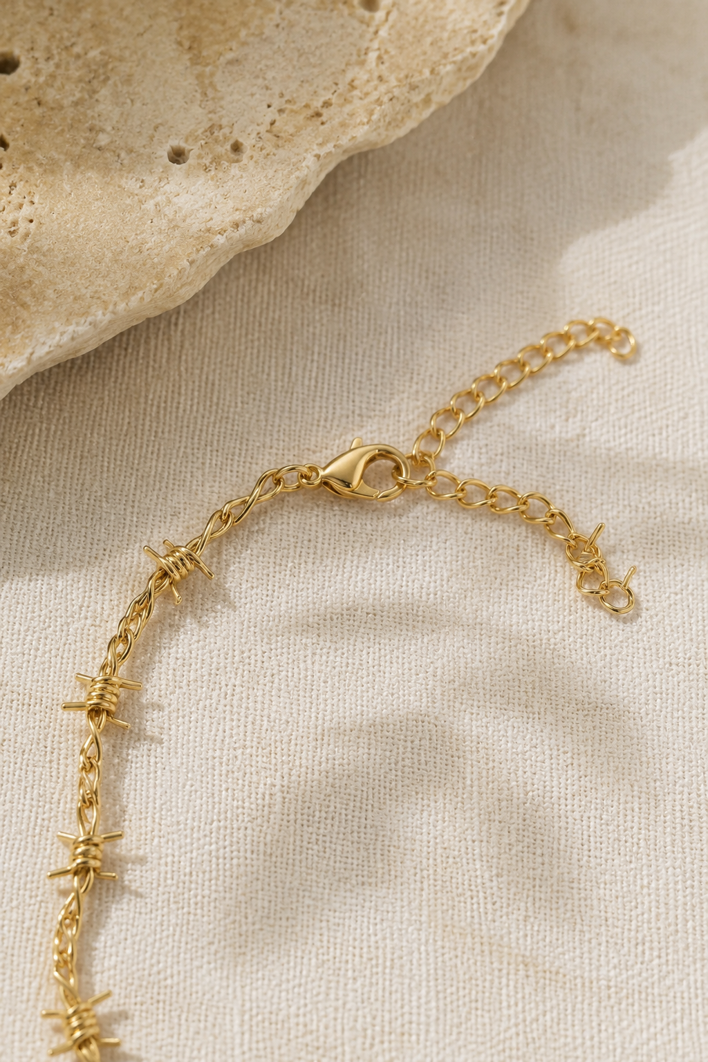 Spina Barbed Choker — 14k Gold Barbed Wire Chain Necklace
