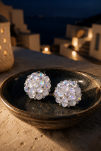 Ortensia Crystal Bloom Studs Earrings