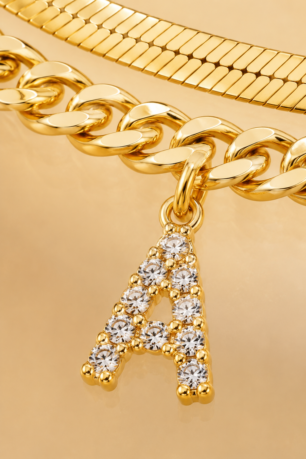 Initial Anklet Set — 14K Gold-Plated Waterproof Ankle Bracelets