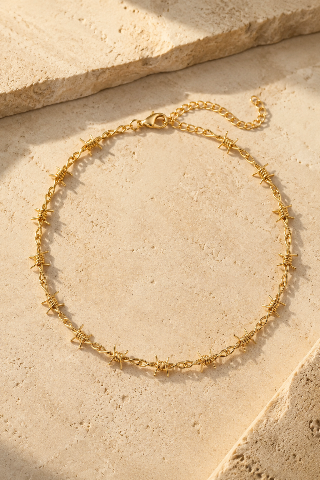 Spina Barbed Choker — 14k Gold Barbed Wire Chain Necklace