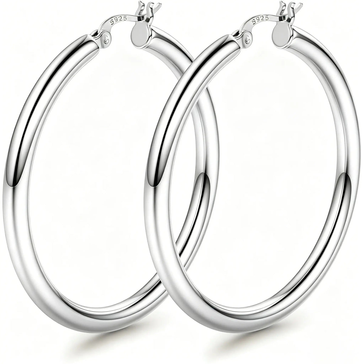 Chunky 14k Gold-Plated Tube Hoop Earrings