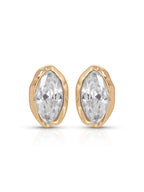 Nerano Marquise Studs — Bezel-Set Crystal Stud Earrings