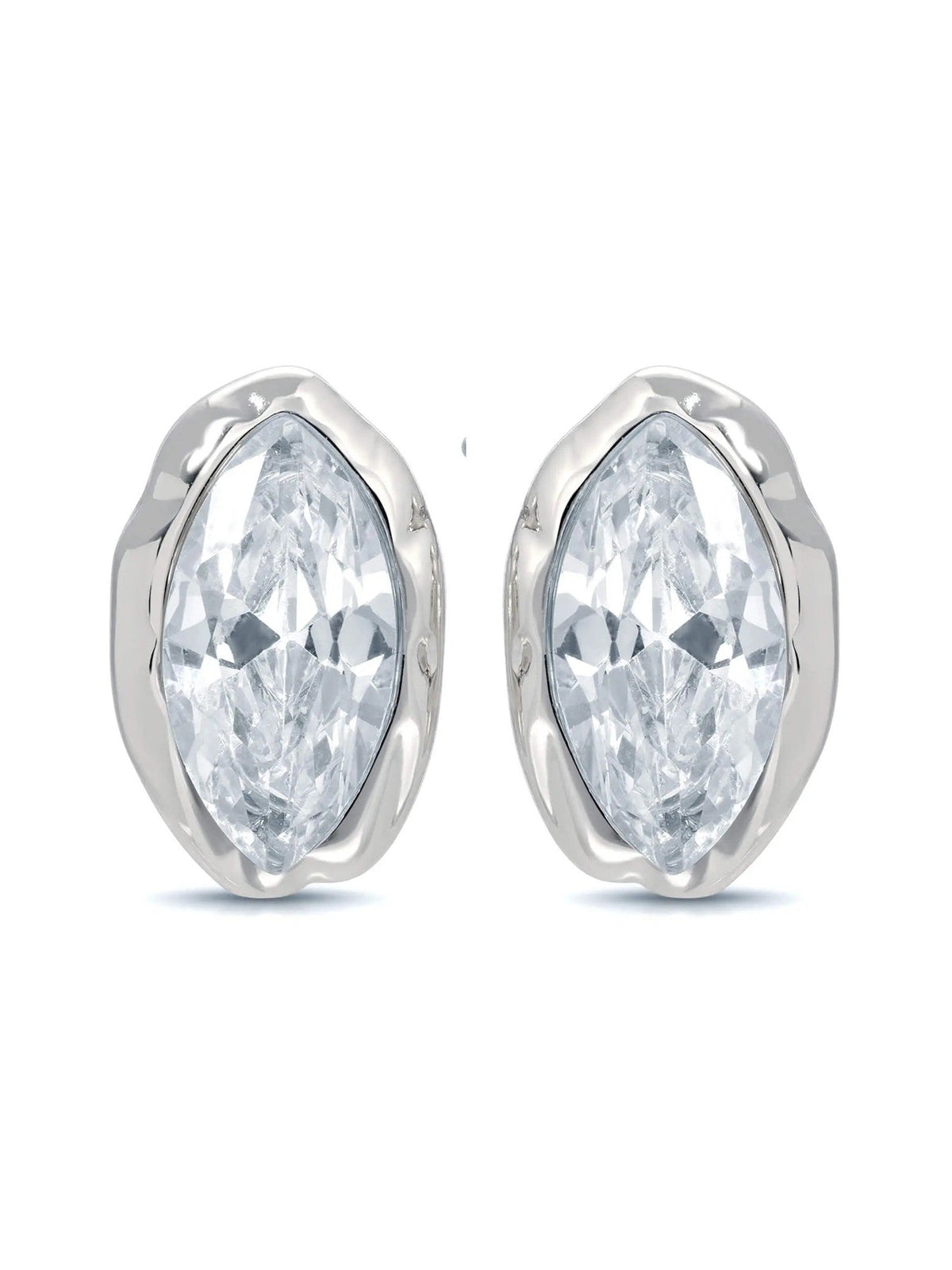 Nerano Marquise Studs — Bezel-Set Crystal Stud Earrings
