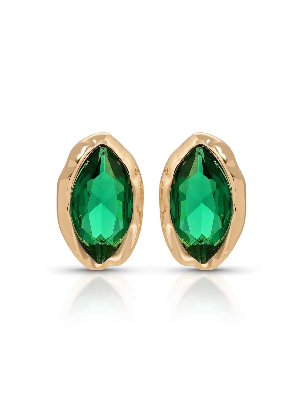 Nerano Marquise Studs — Bezel-Set Crystal Stud Earrings