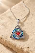 Knot Birthstone Crystal Pendant Necklace