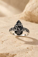 Vintage Flower Vine Band Ring