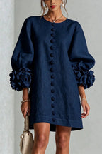 Petalo Puff Sleeve Dress — Floral Cuff Mini