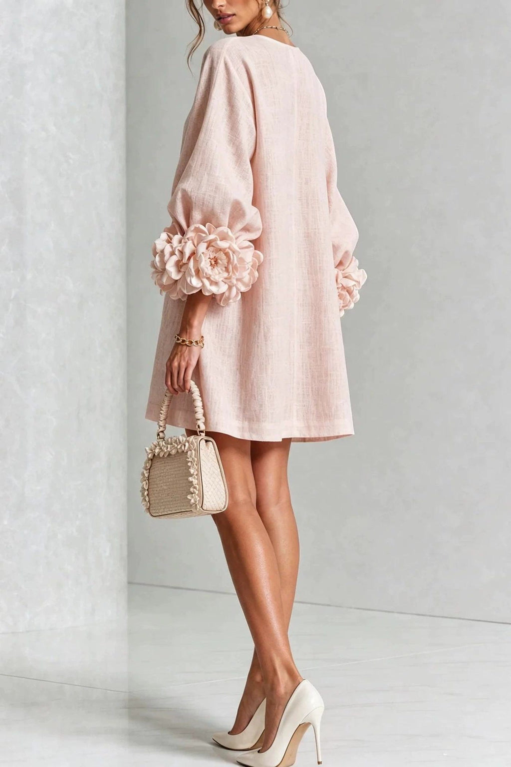 Petalo Puff Sleeve Dress — Floral Cuff Mini