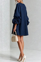 Petalo Puff Sleeve Dress — Floral Cuff Mini