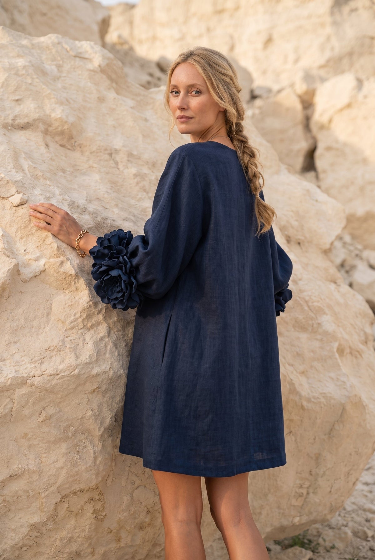 Petalo Puff Sleeve Dress — Floral Cuff Mini
