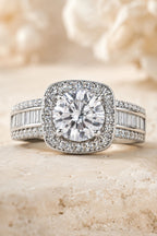 Procida Halo Ring — Square Halo Crystal Cocktail Ring